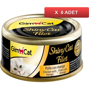 Shinycat Fileto Tavuk Mango Kedi Konservesi 70 Gram 6'lı