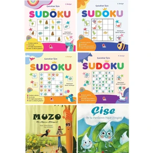 Sudoku Çocuklar Için 1. 2. 3. 4. Seviye - Muzo ve Çise Masal Kitapları Hediye