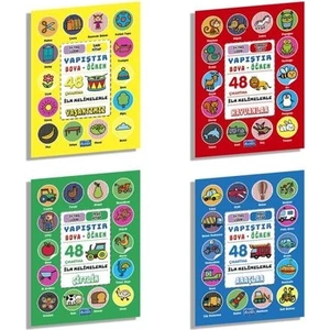 İlk Kelimelerle Yapıştır Boya Öğren Seti - 4 Kitap Takım