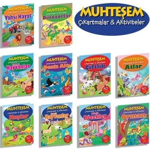 Parıltı Yayınları Hayvan Temalı Muhteşem Çıkartmalar - 10 Kitap Takım