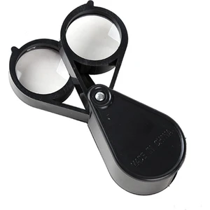 Katlanır Büyüteç Çift Plastik Kasa Akrilik Lens 20X 30MM Takı Pul