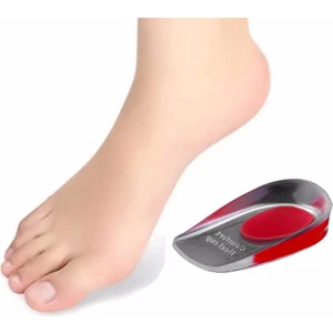 Gizli Taban Topuk Dikeni Yastığı Boy Uzatıcı Silikon Tabanlık Kırmızı