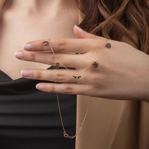 Miavi Silver 925 Ayar Gümüş Siyah Taşlı Şans Kolyesi 