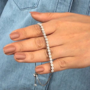 Miavi Silver 925 Ayar Gümüş Papatya Asansörlü Bileklik 