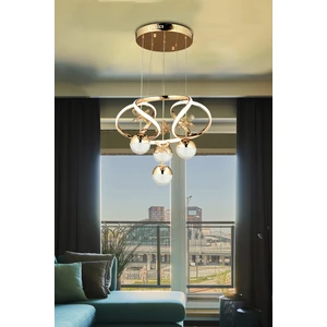 A Modern Sarkıt Power LED Avize Kelebekli Gold Sarı Ledli Avize BURENZE411