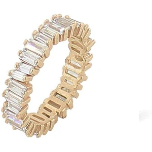Söğütlü Silver Gümüş Rose Baget Taşlı Tamtur Yüzük