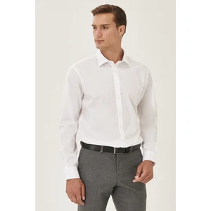 ALTINYILDIZ CLASSICS Erkek Beyaz Ütü Gerektirmeyen Non-ıron Comfort Fit Rahat Kesim %100 Pamuk Klasik Yaka Gömlek