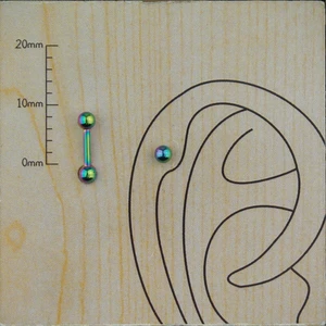 Renkli Cerrahi Çelik Kıkırdak Helix Piercing 6mm