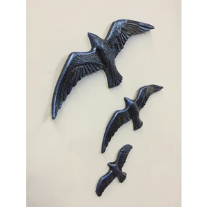 Mavi Metal Kuşlar Duvar Aksesuarı
