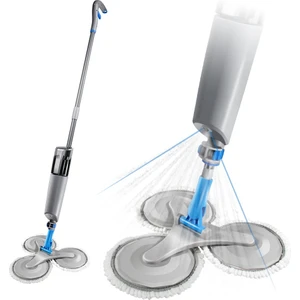 360 Derece Dönen Su Püskürtmeli 3 İn 1 Paspas +3 Adet Mikrofiber Mop Bezi Robx Türkiye Garantili