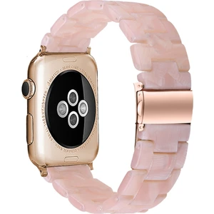 Apple Watch Uyumlu 42-44MM KRD25 Resin Şeker Pembe Kordon