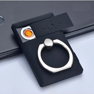 -Telefon Arkası Tutucu Siyah Çakmak