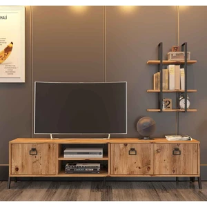 Avm Park Yanke Tv 180 Atlantik Çam Metal Raflı