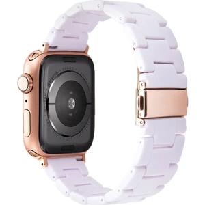 Apple Watch Uyumlu 42-44MM KRD25 Resin Kordon Beyaz