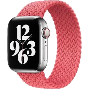 Apple Watch Uyumlu 42-44MM KRD15 Örgü Kordon S Beden Pembe
