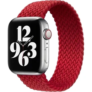 Apple Watch Uyumlu 42-44MM KRD15 Örgü Kordon S Beden Kırmızı