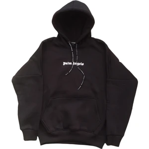 Palm Angels Erkek Siyah Kapüşonlu Owersize Salaş Üç Iplik Sweat Shirt Esk-Plma