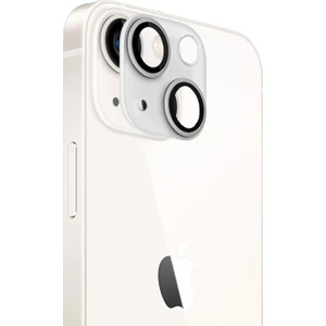 Apple iPhone 13 Mini Kamera Lens Koruma Camı V2 Gümüş - Gümüş