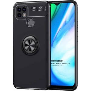 Realme C25 Kılıf Kickstand Ring Holder Siyah