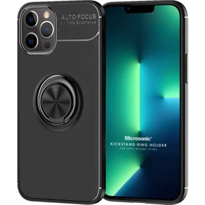 Apple iPhone 13 Pro Kılıf Kickstand Ring Holder Siyah