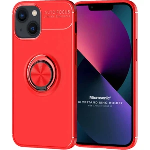 Apple iPhone 13 Kılıf Kickstand Ring Holder Kırmızı