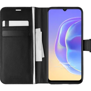 Vivo V21E Kılıf Delux Leather Wallet Siyah