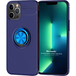 Apple iPhone 13 Pro Kılıf Kickstand Ring Holder Lacivert