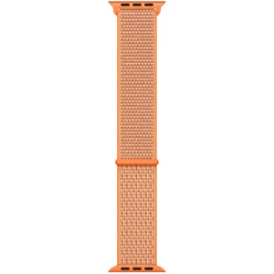 Apple Watch Uyumlu Series 7 45MM Hasırlı Kordon Woven Sport Loop Turuncu