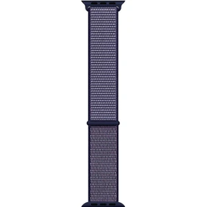 Apple Watch Uyumlu Series 7 45MM Hasırlı Kordon Woven Sport Loop Lacivert