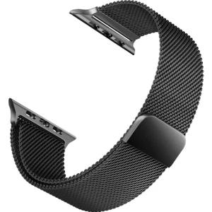 Apple Watch Uyumlu Series 7 45MM Milanese Loop Kordon Siyah
