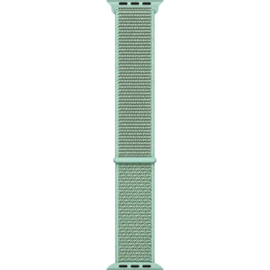 Apple Watch Uyumlu Series 7 41MM Hasırlı Kordon Woven Sport Loop Yeşil
