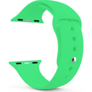 Apple Watch Uyumlu Series 7 45MM Silikon Kordon Yeşil
