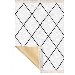 Bazaar Forum Bazaarforum Dekoratif Saçaklı Mermer Desen Yeni Model Pvc Deri Kaymaz Taban Dijital Baskı Halı 80X200CM CK-606