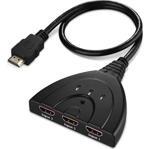 Temiz Pazar 3 Port Kablolu HDMI Switch Çoklayıcı Çoğaltıcı Splitter