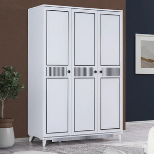 Gardırop Çizgi 3 Kapaklı Dolap