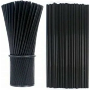 Kokteyl Ince Pipet (Uzun) 3 mm x 19 cm Siyah 500'lü Pakette