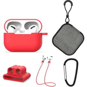 5 In 1 Airpods Pro Kulaklık Kılıfı ve Kulaklık Koruma Çantası Full Set AL-34530