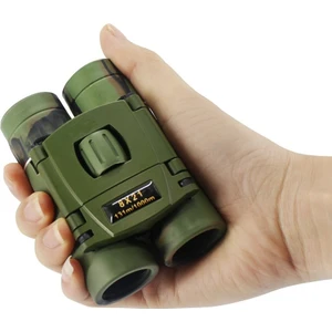 8X21 Kauçuk Kaplama Askeri Renk Cep Boy Mini Dürbün