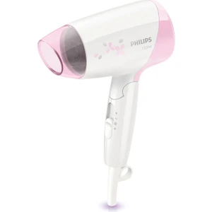 Philips 1200W Termostatik Soğuk ve Sıcak Havalı Katlanabilir Saç Kurutma Makinesi - Pembe (Yurt Dışından)