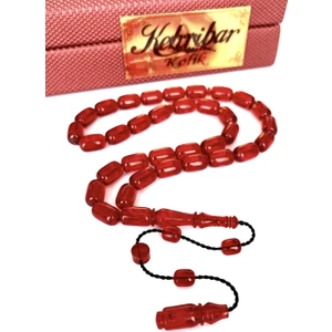Kırmızı Ateş Kehribar Tesbih