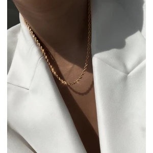 Altın Kaplama Gümüş Halat Zincir 3 mm