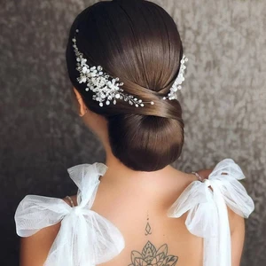 Kontes Gelin Tacı Saç Aksesuarı İnce Detaylı Tasarım Kadınlar İçin Şık Beyaz