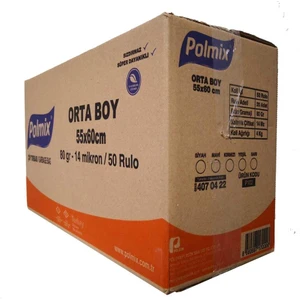 ÇÖP TORBASI POLMİX ORTA BOY 80 GRAM 55X60 SİYAH 1 KOLİ 50 PAKET
