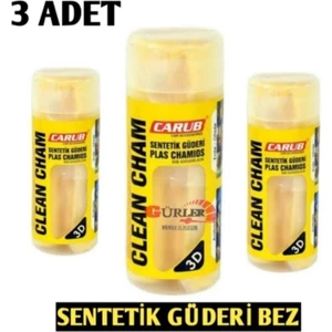 Mikrofiber Sentetik Güderi Cam Bezi Genel Temizlik Bezi 3 Ad