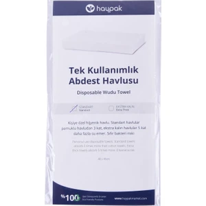 Tek Kullanımlık Abdest Havlusu Ekstra Kalın - 50 Adet