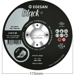 115X1X22 Inox Black Ince Kesici 5 Adet