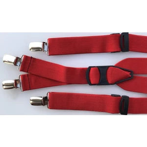 Kemer Sepeti Kırmızı Pantolon Askısı 4 Klipsli