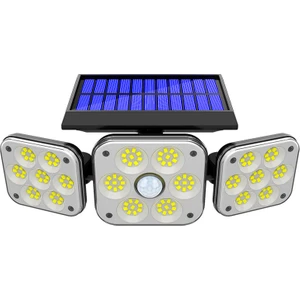 LED Solar 3 Başlı Dönebilen Hareket Sensörlü Lamba (Yurt Dışından)