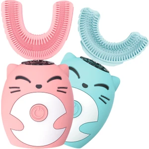 Yeni U-Şekilli Çocuk Elektrikli Diş Fırçası USB Şarjlı ve Su Geçirmez