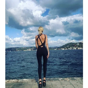 Diana Siyah Yoga Tulumu